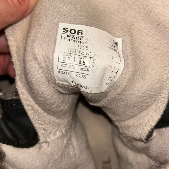 Sorel Black and Cream Fur-Lined Boots - Picture 8 of 8